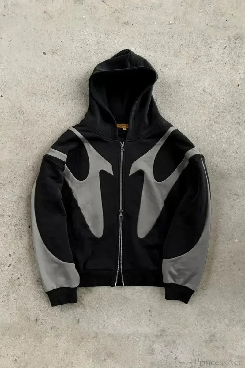 Flash Diamond Oversized Hoodie Black 5 / M