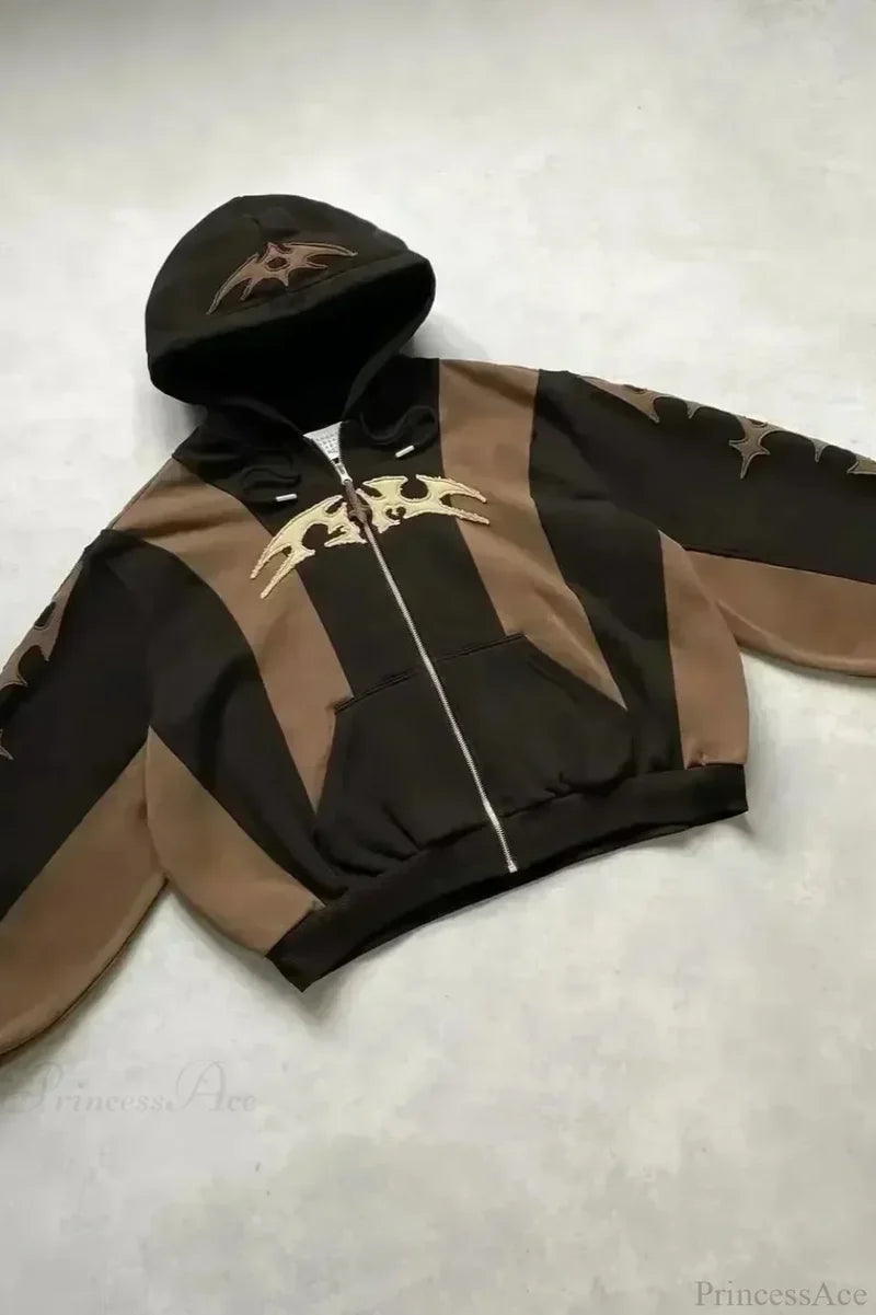 Flash Diamond Oversized Hoodie Black 6 / M
