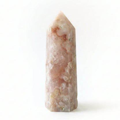 Flower Agate Wand Natural Chalcedony Gemstone Tower