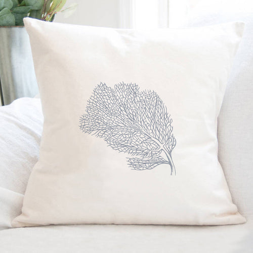 Grey Coral - Square Canvas Pillow