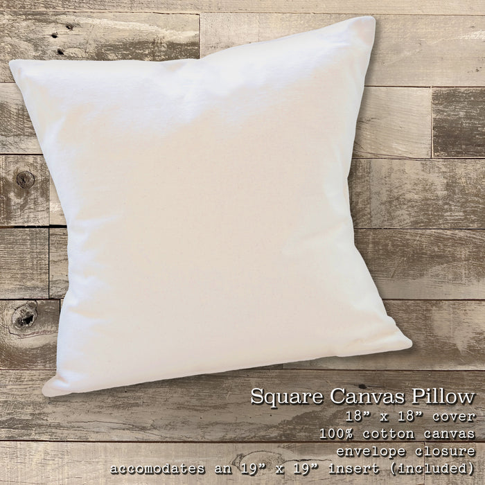 Grey Coral - Square Canvas Pillow