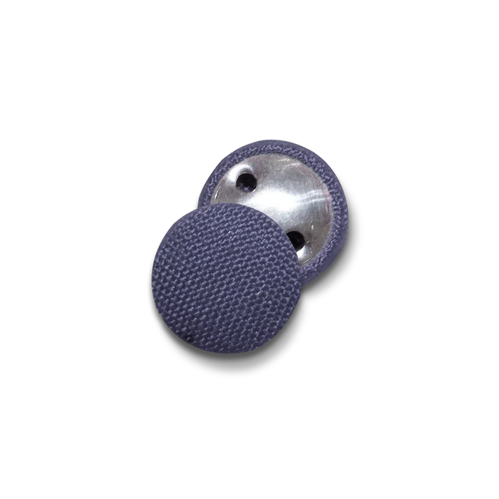 Grey Fabric Covered Button