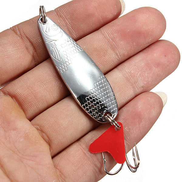 Hard Lure Iron Copper Metal Sequins Bait Lure Bass Spoon Treble Hook - GhillieSuitShop
