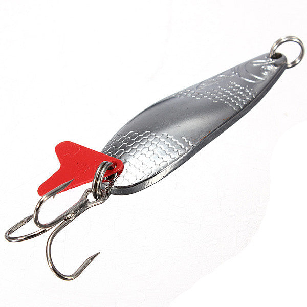 Hard Lure Iron Copper Metal Sequins Bait Lure Bass Spoon Treble Hook - GhillieSuitShop