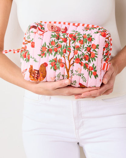 Hen House - Quilted Pouch - Ballet Pink - Printfresh