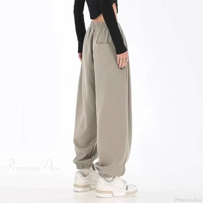 Hip Hop Letter Drawstring Jogging Pants