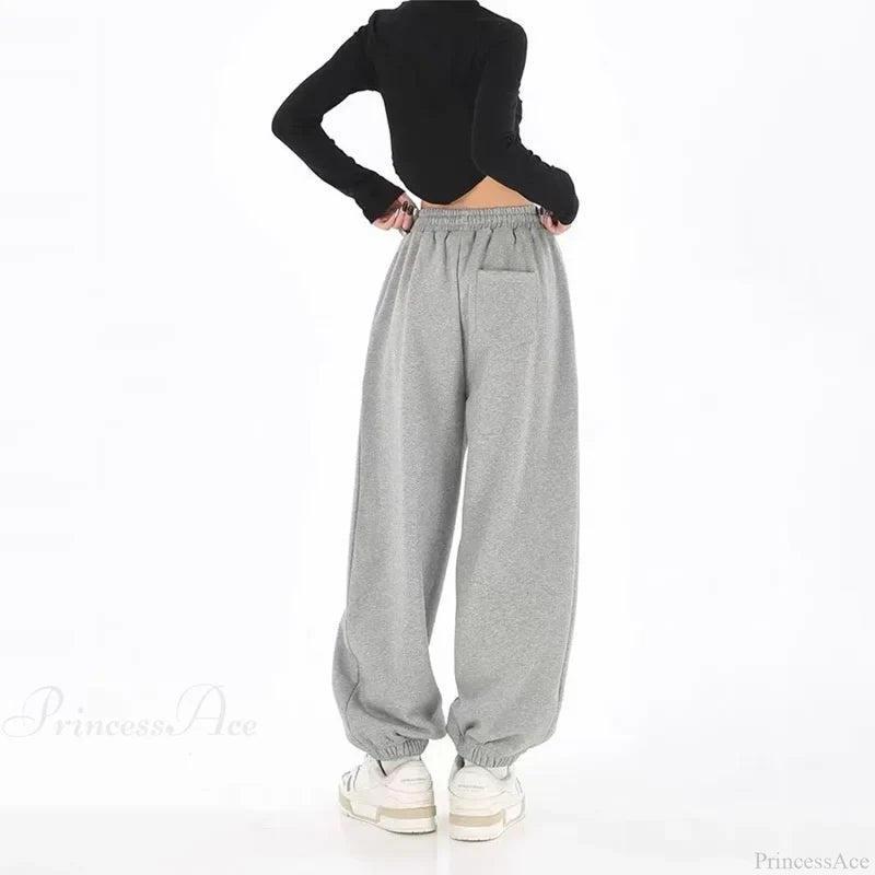 Hip Hop Letter Drawstring Jogging Pants