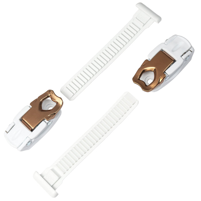 Icon Buckle Gold incl. Strap White, pair