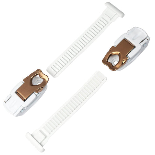 Icon Buckle Gold incl. Strap White, pair