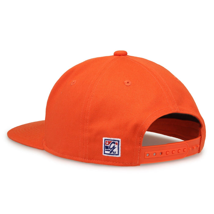Illinois Fighting Illini Retro Circle Snapback - Orange, rear view