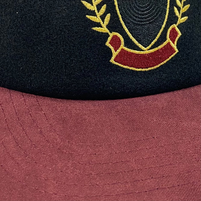 Yeezy Season 5 Runway Embroidered Crest Hat In Suede