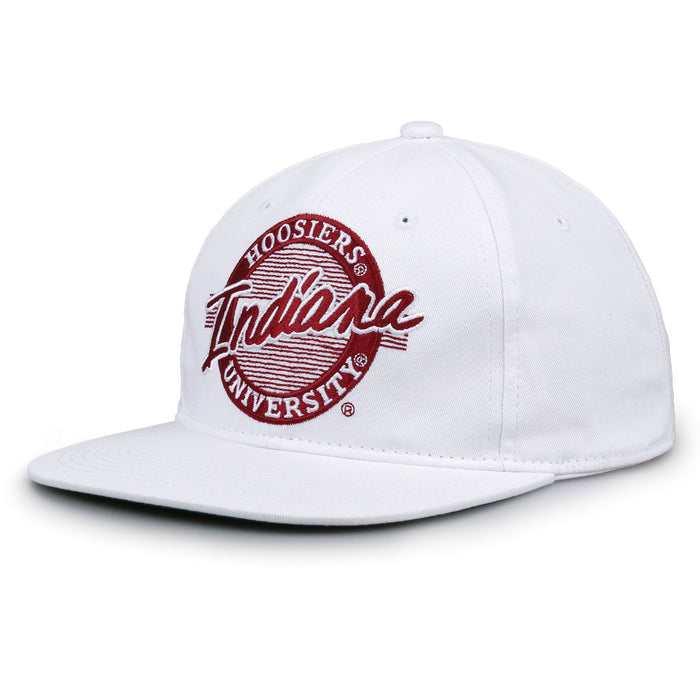 Indiana Hoosiers Retro Circle Snapback - White, alternate view 1