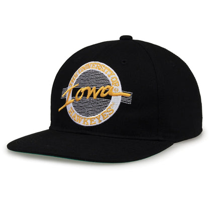 Iowa Hawkeyes Retro Circle Snapback - Black, alternate view 1