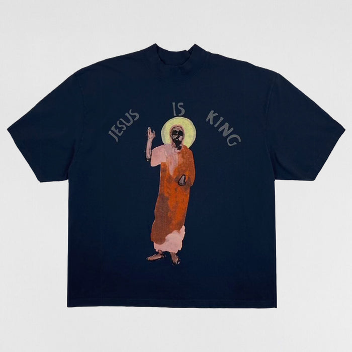 Jesus Is King 2019 Portrait Tee In Navy