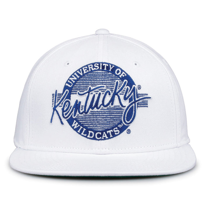 Retro Circle Snapback - White