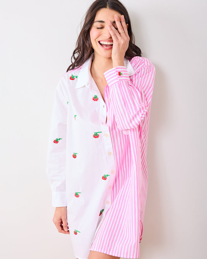 Kitchen Garden - Everyday Button Down - Rose - Printfresh