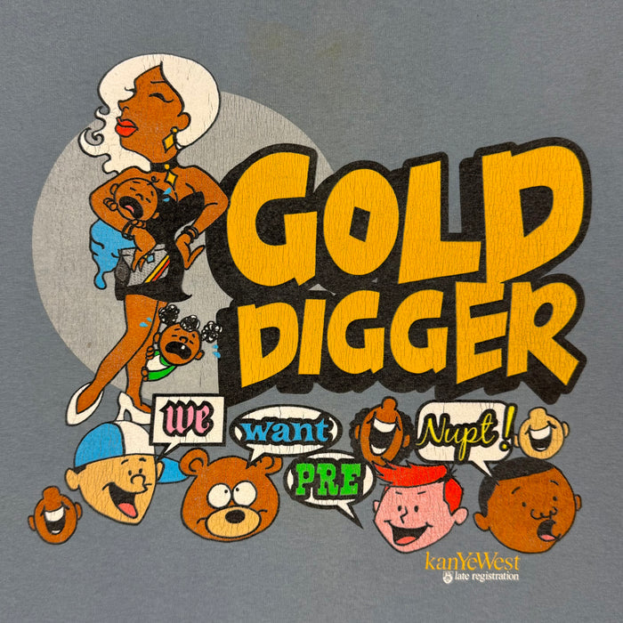 Late Registration 2005 Gold Digger Tee in Blue