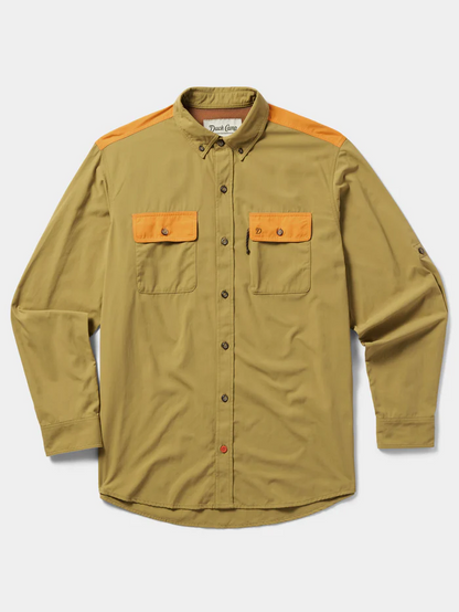 Lightweight Hunting Long Sleeve Shirt- Wheat/Blaze