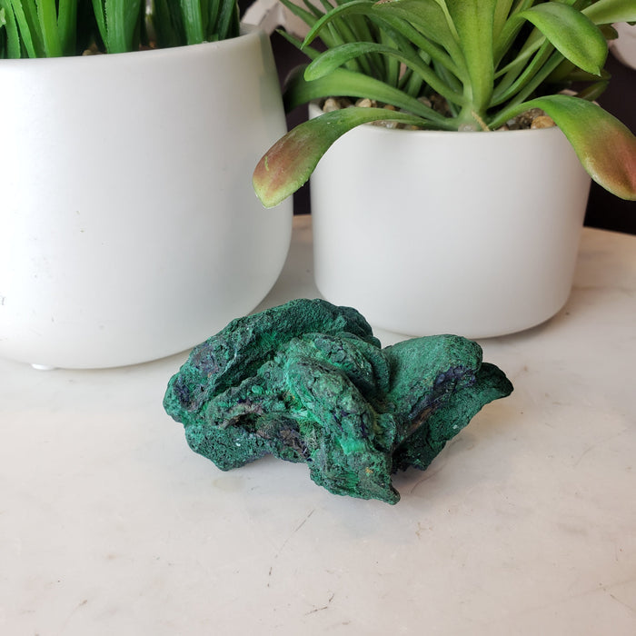 Malachite after Azurite Pseudomorph 3" x 1.5"