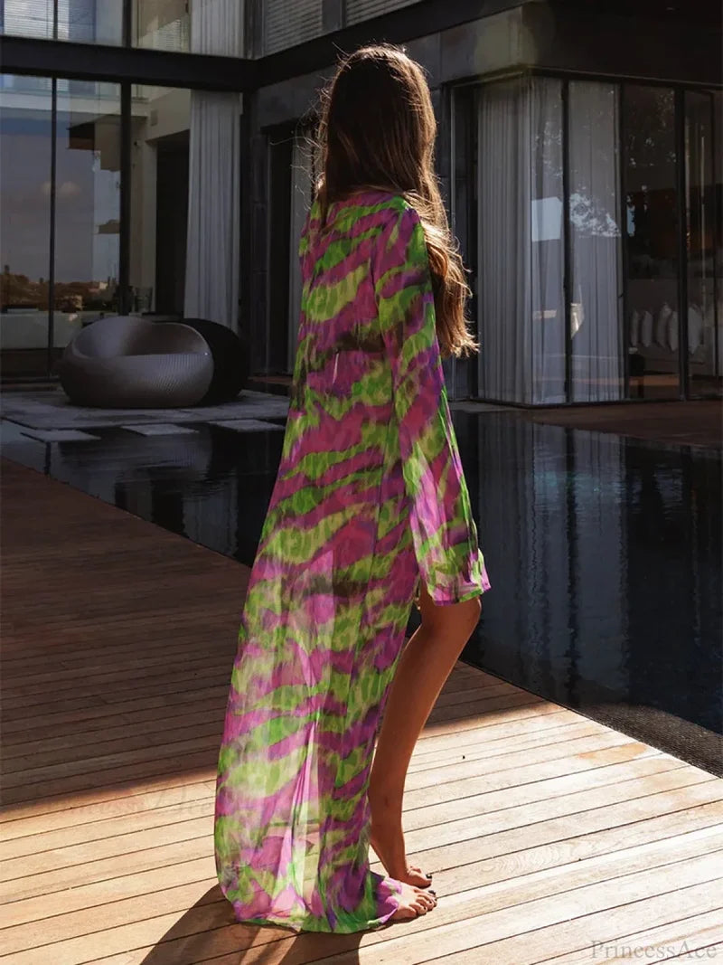 Mesh Cover Up Bikini Set Three Piece Swimsuit