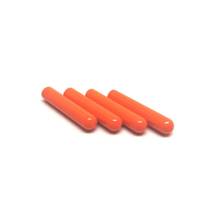 METAL TIPS - Vibrant Orange Removable Bullet Tips / Aglets