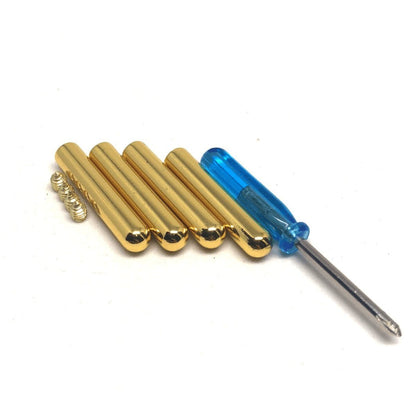 METAL TIPS - Vibrant Orange Removable Bullet Tips / Aglets