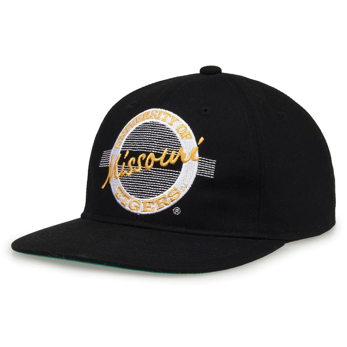 Missouri Tigers Retro Circle Snapback - Black, alternate view 1