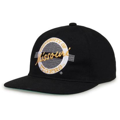 Missouri Tigers Retro Circle Snapback - Black, alternate view 1