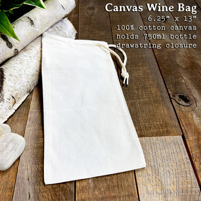 Moose Scene - Spring Canvas Wine Bag