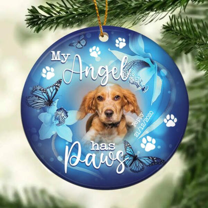 My Angel Has Paw - Personalized Dog Christmas Ornament