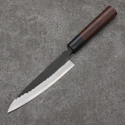 Nao Yamamoto Blue Steel Kurouchi Petty-Utility 135mm Shitan & Black Pakkawood Handle - Seisuke Knife