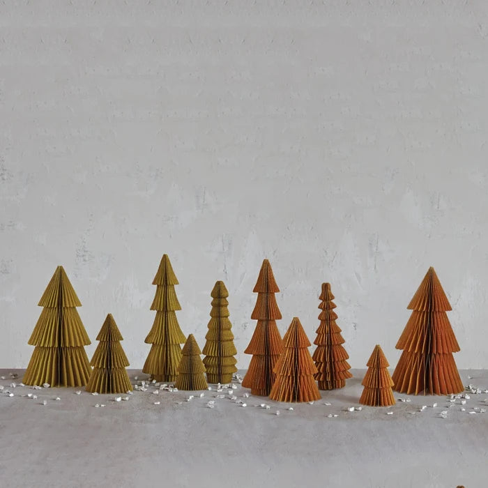Paper Folding Honeycomb Trees, Set of 5