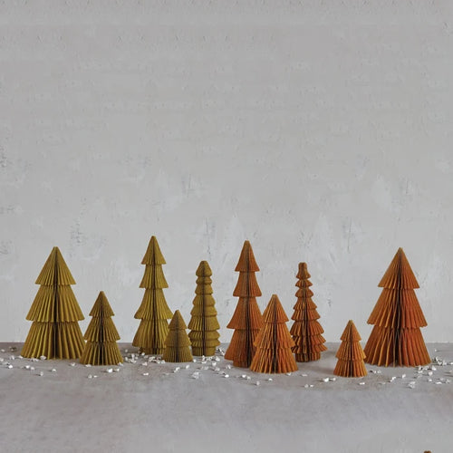 Paper Folding Honeycomb Trees, Set of 5