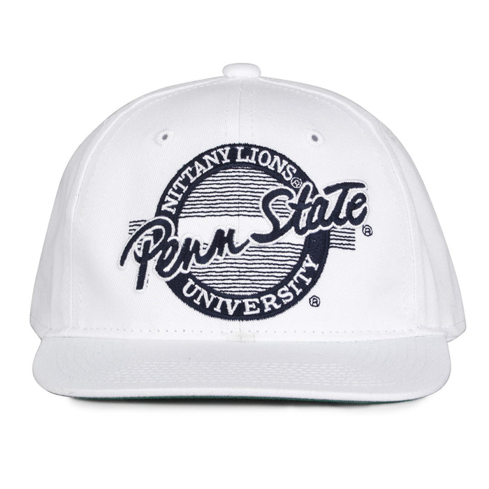 Retro Circle Snapback - White