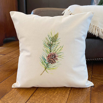 Pine Branch - Customizable Square Canvas Pillow