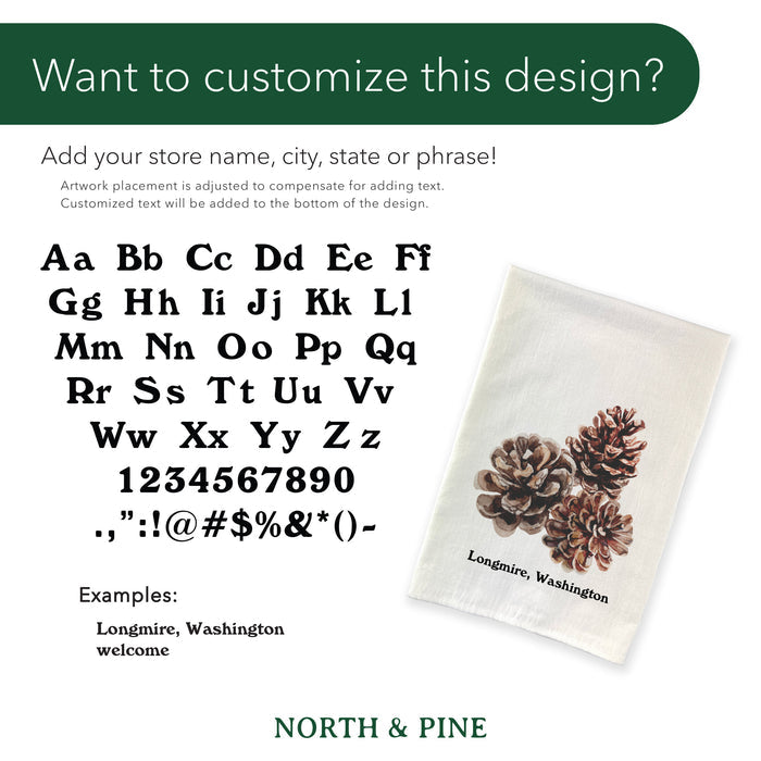 Pine Branch - Customizable Square Canvas Pillow