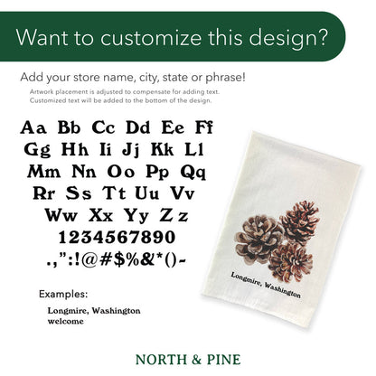 Pine Branch - Customizable Square Canvas Pillow