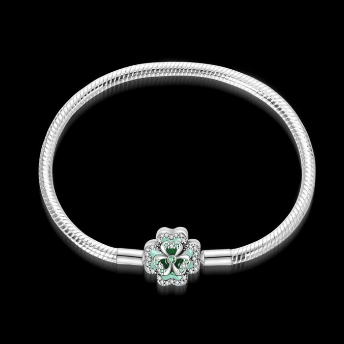 Pulsera Trébol Verde Diamantado