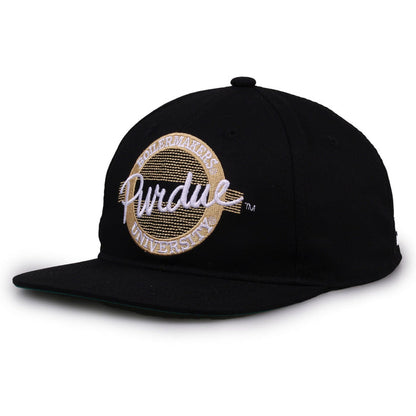Purdue Boilermakers Retro Circle Snapback - Black, alternate view 1