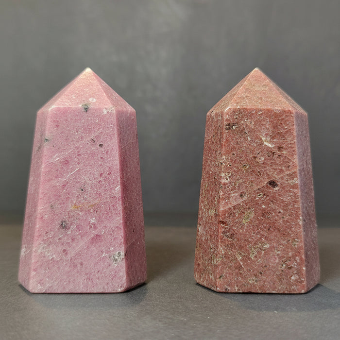Rhodonite Wand Pink Obelisk Tower Gemstone
