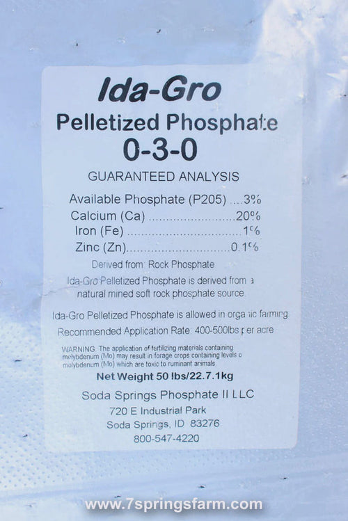 Rock Phos 0-3-0 Ida Gro 50 lbs OMRI Organic