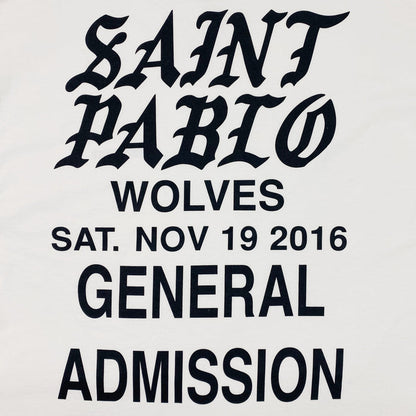 Saint Pablo Tour 2016 Wolves Long Sleeve In White