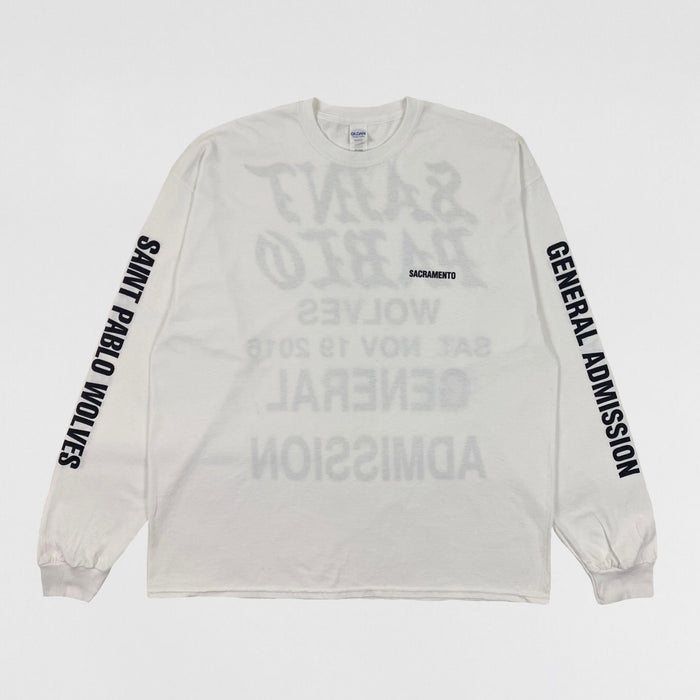 Saint Pablo Tour 2016 Wolves Long Sleeve In White