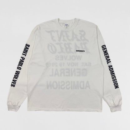Saint Pablo Tour 2016 Wolves Long Sleeve In White