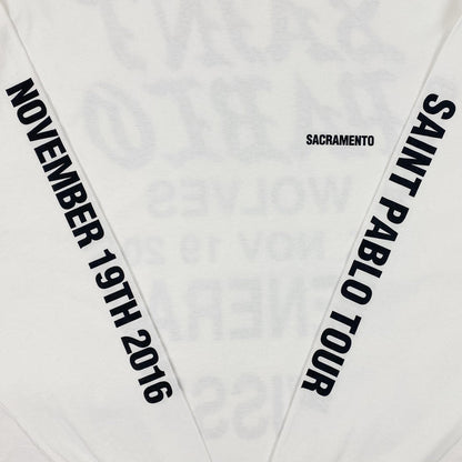 Saint Pablo Tour 2016 Wolves Long Sleeve In White