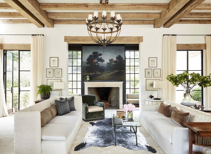 Salt and Pepper Black Cowhide Rug #B9272