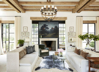 Salt and Pepper Black Cowhide Rug #B9272