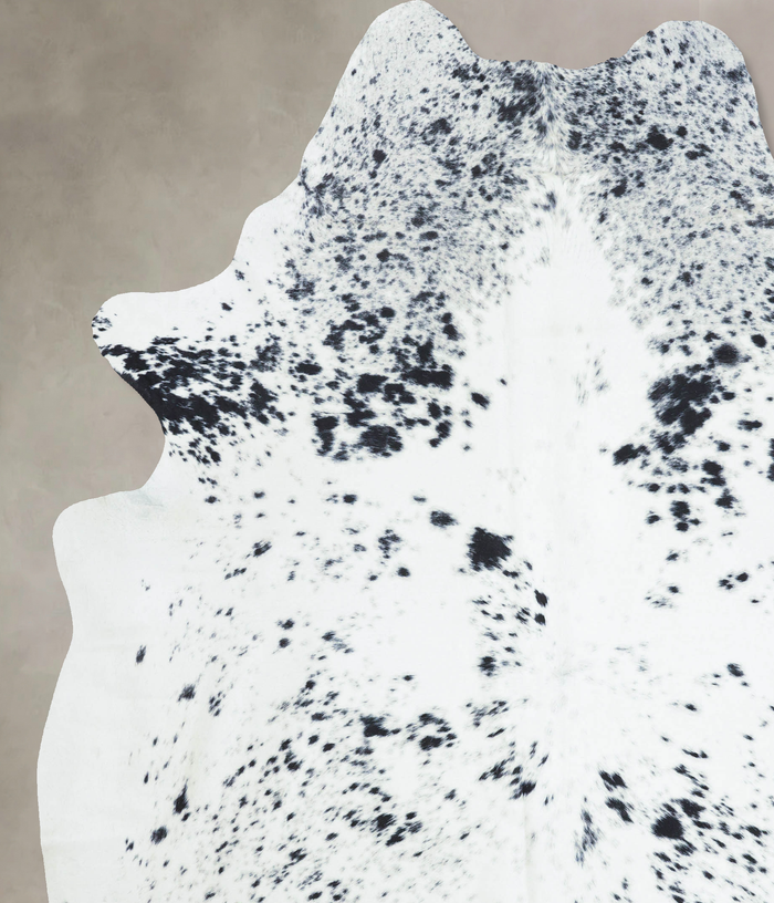 Salt and Pepper Black Cowhide Rug #B9269