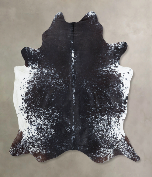 Salt and Pepper Black Cowhide Rug #B9271