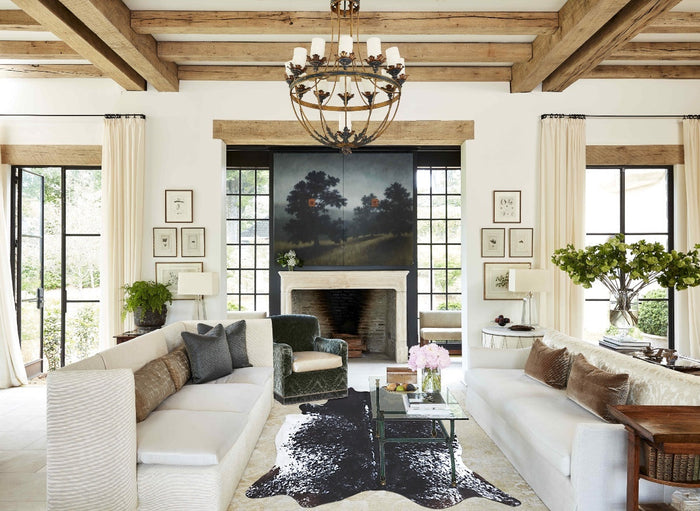 Salt and Pepper Black Cowhide Rug #B9271